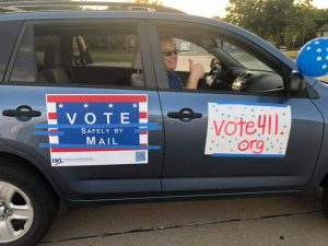 photo of a car in the parade