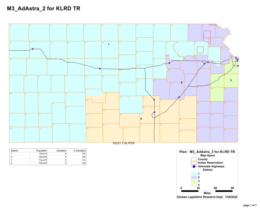 Kansas Congressional Map 2022 "Ad Astra 2"