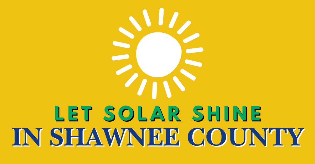 Graphic with slogan "Let Solar Shine in Shawnee County"